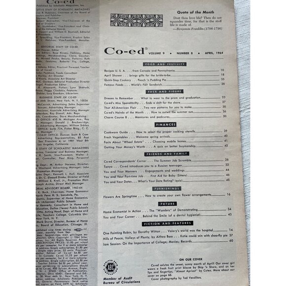 Vintage Co-Ed Magazine Collection Breck Tampax Ads - Picture 8 of 8